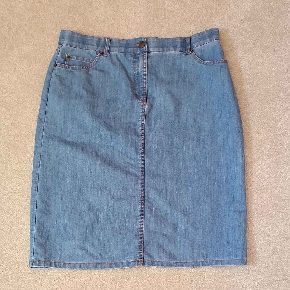 Blair Blue Denim Pencil Skirt